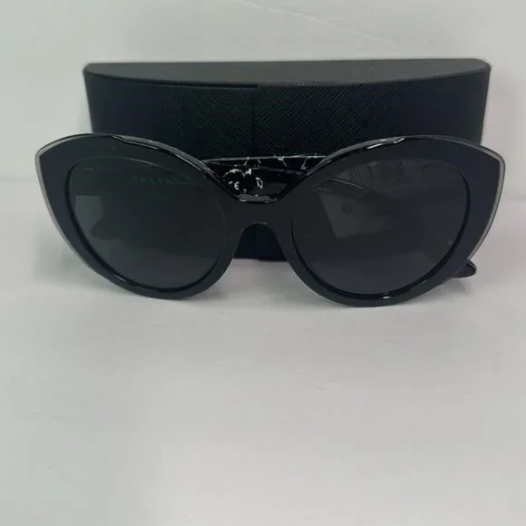 New Authentic- PRADA Dark Grey Cat Eye Ladies Sunglasses PR 01YS 09V5S0 54 - Picture 3 of 16